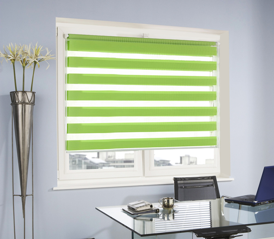 Рулонные шторы 'Зебра', 'День - ночь' для перекрытия оконного проема целиком